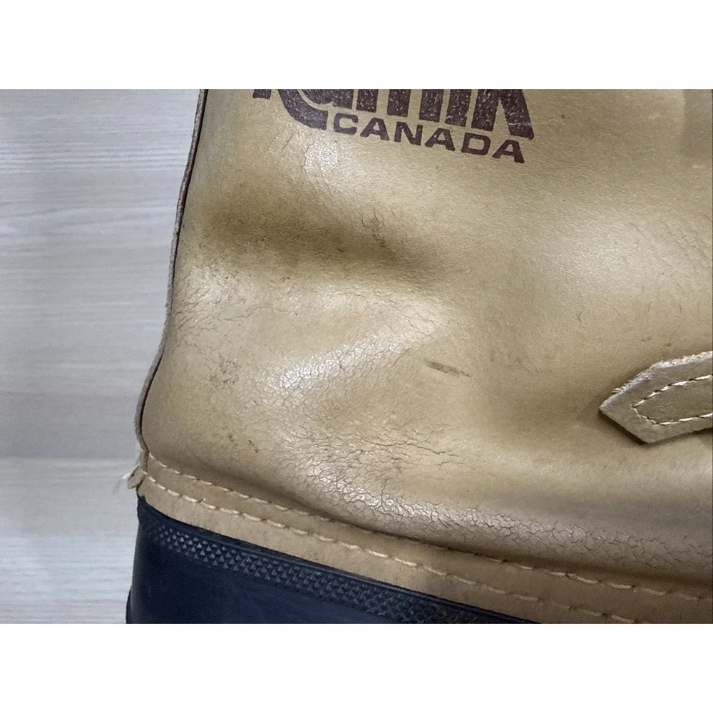 KAMIK CANADA Winter Snow‎ Boots STEEL SHANK Men's Sz.11 Wool Liner Lace-Up